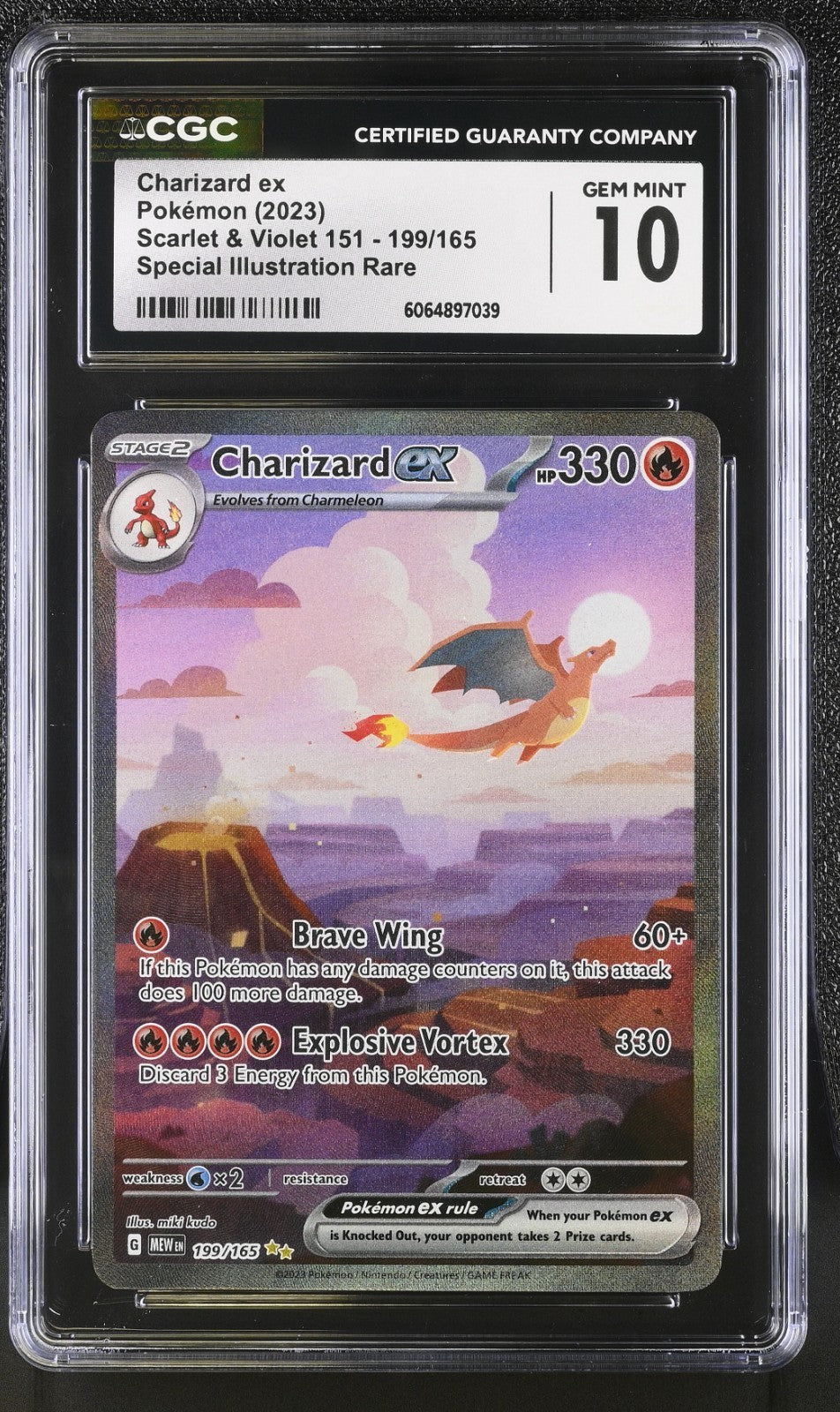 CGC 10 - Charizard ex 199/165 Special Illustration Rare Pokemon 151 English Gem