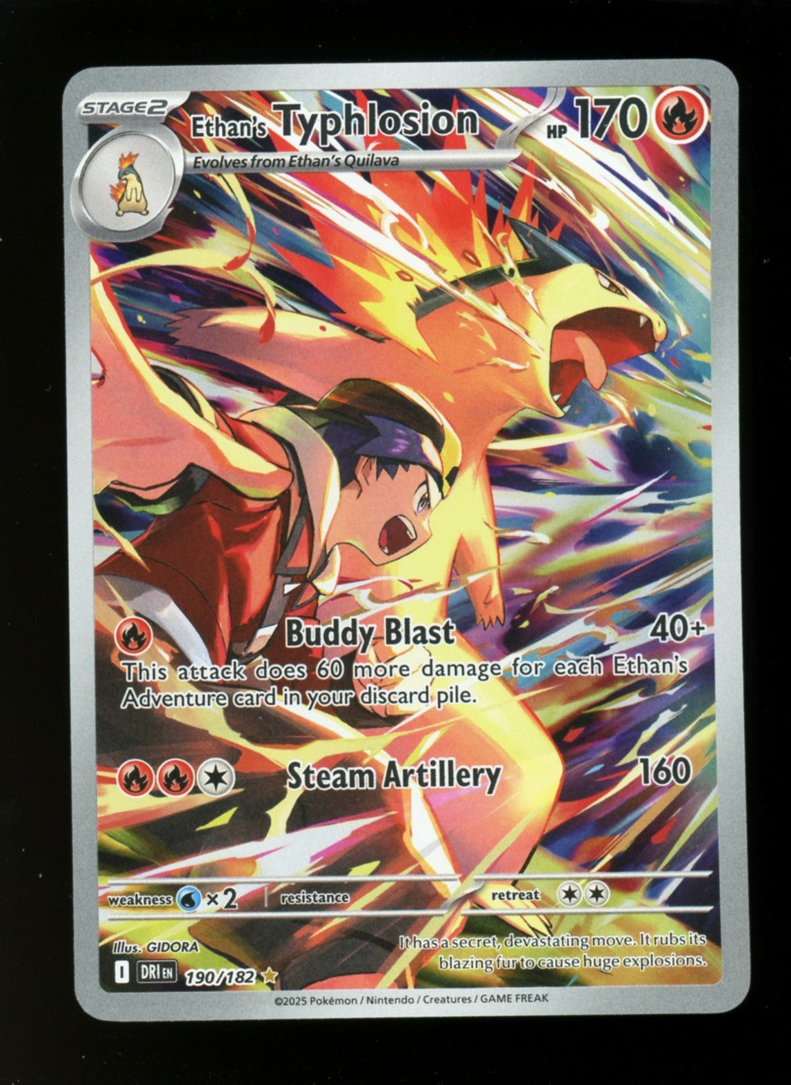 Ethan's Typhlosion 190/182 Illustration Rare - Pokemon Destined Rivals DRI EN NM