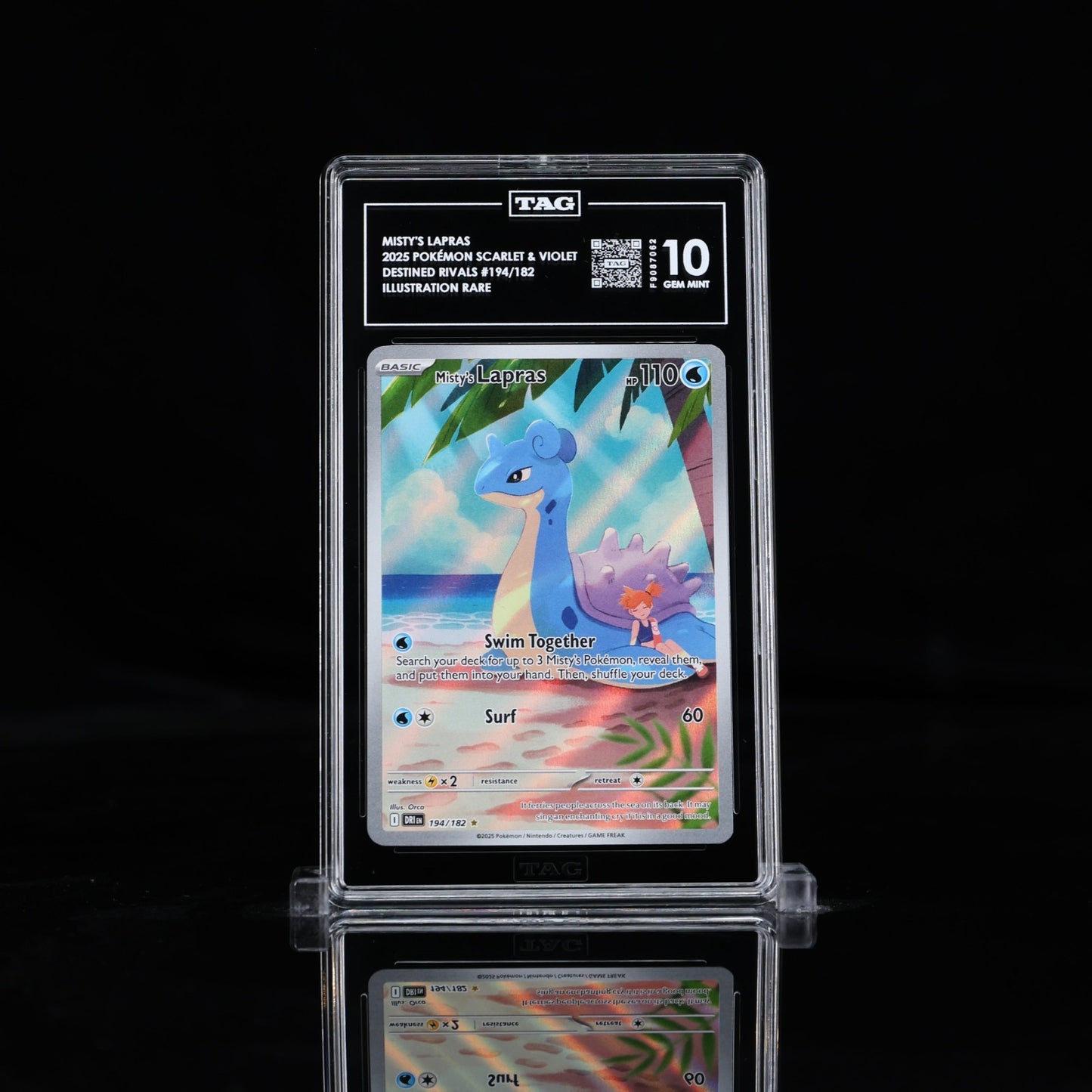 TAG 10 Misty's Lapras 194/182 Illustration Rare Pokemon Destined Rivals Gem Mint