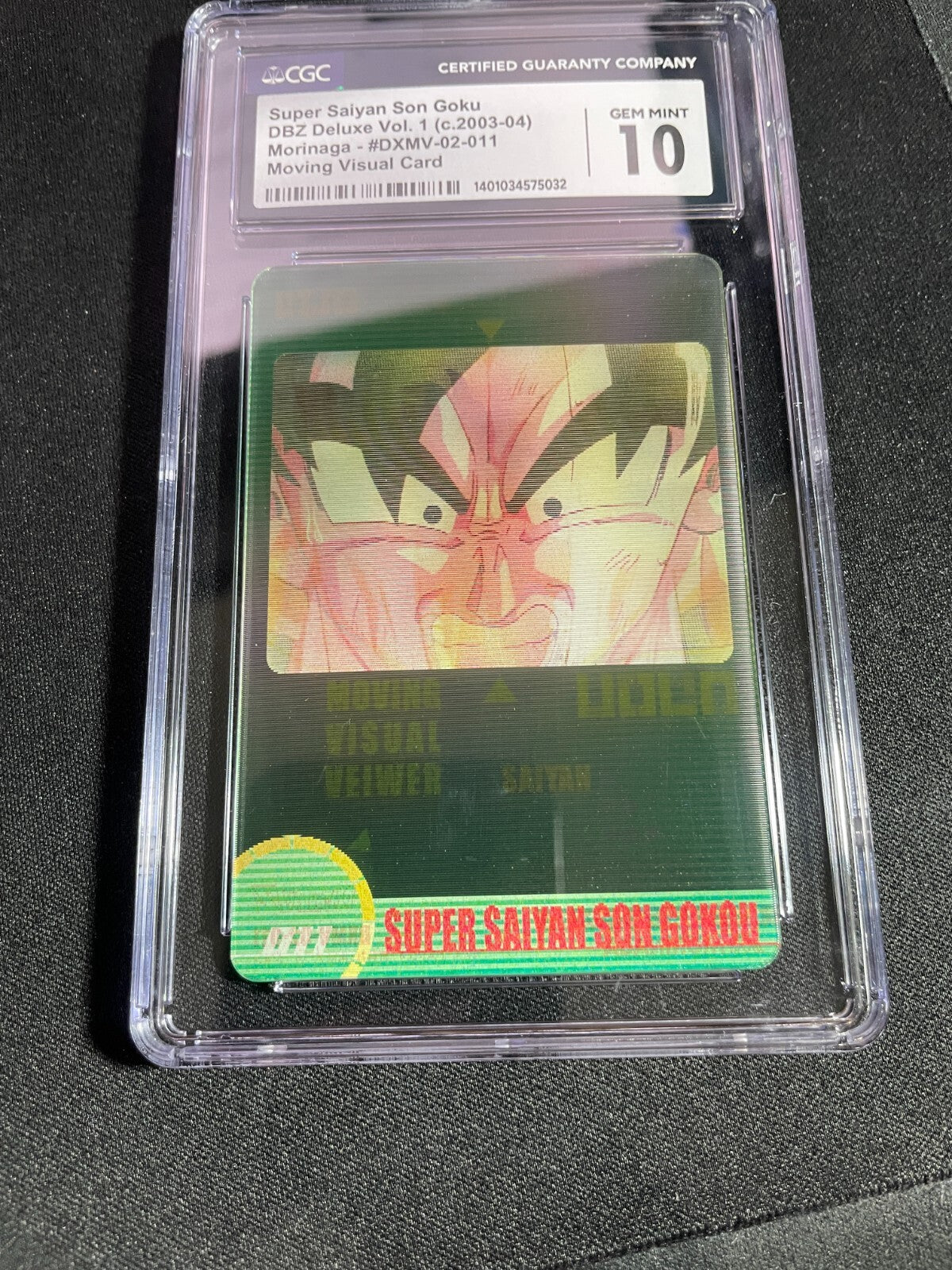 CGC 10 - Super Saiyan Goku #011 3D Morinaga Dragon Ball Z Wafer Cards Part 1 Gem