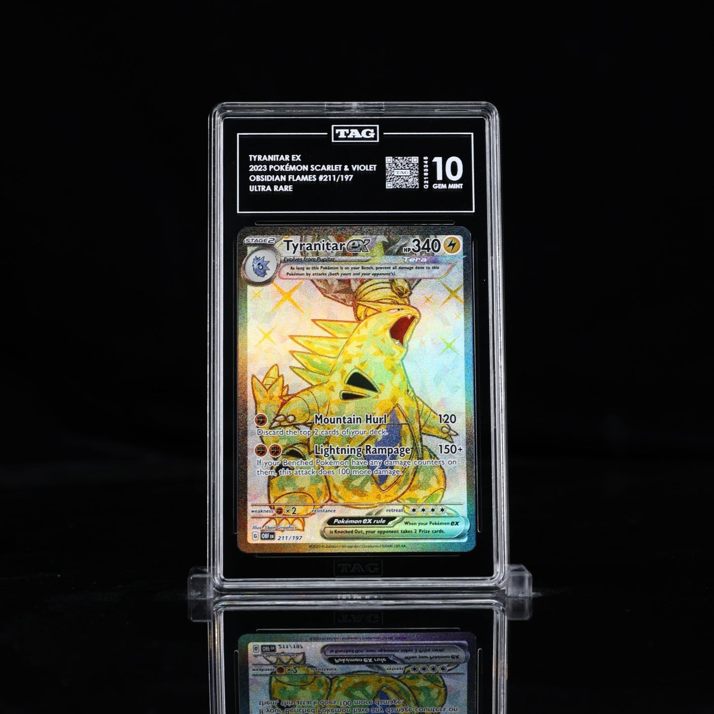 TAG 10 - Tyranitar ex 211/197 Full Art - Pokemon Scarlet Violet Obsidian Flames