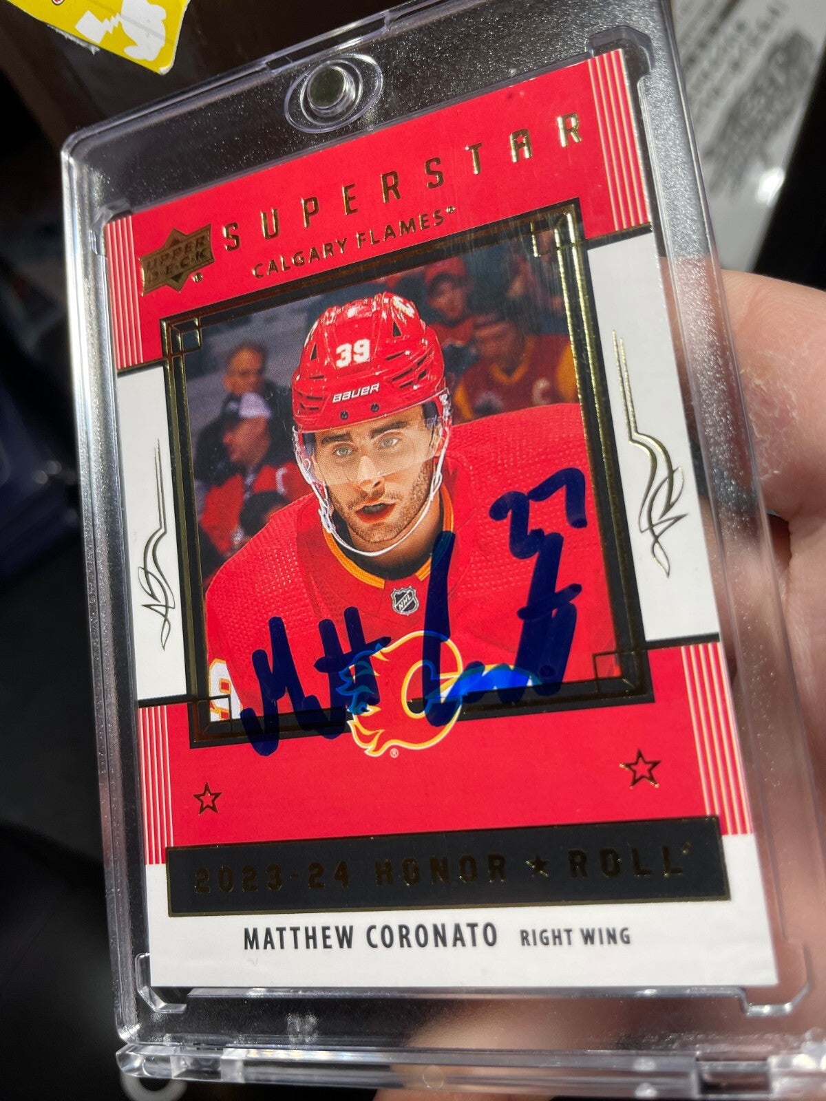 Matthew Coronato #HR37 Honor Roll Rookie 2023-34 Upper Deck Series 2 AUTO JSA LP