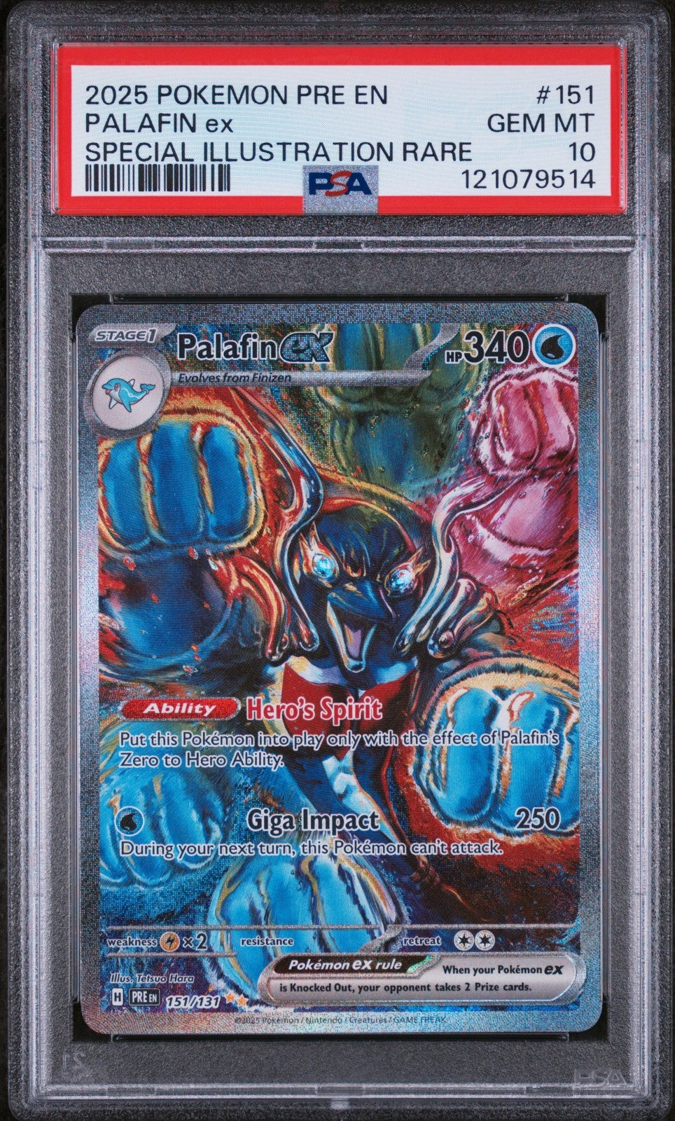 PSA 10 Palafin ex 151/131 Special Illustration Rare Prismatic Evolutions Pokemon