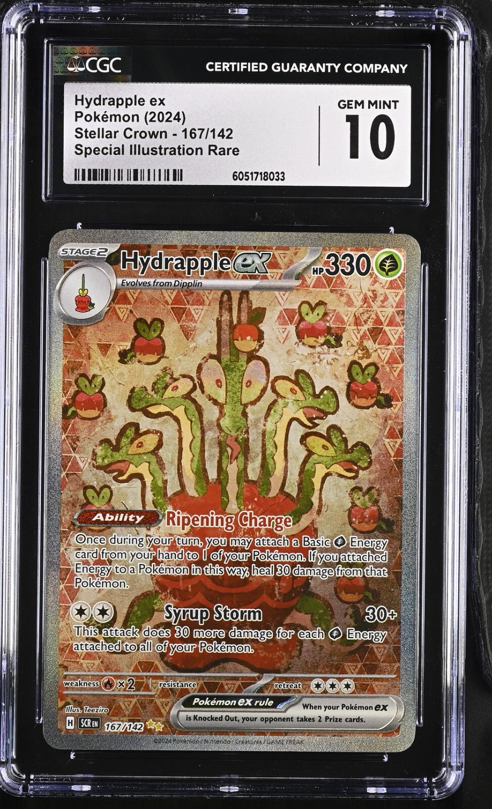 CGC 10 - Hydrapple ex 167/142 Special Illustration Rare Stellar Crown Pokemon