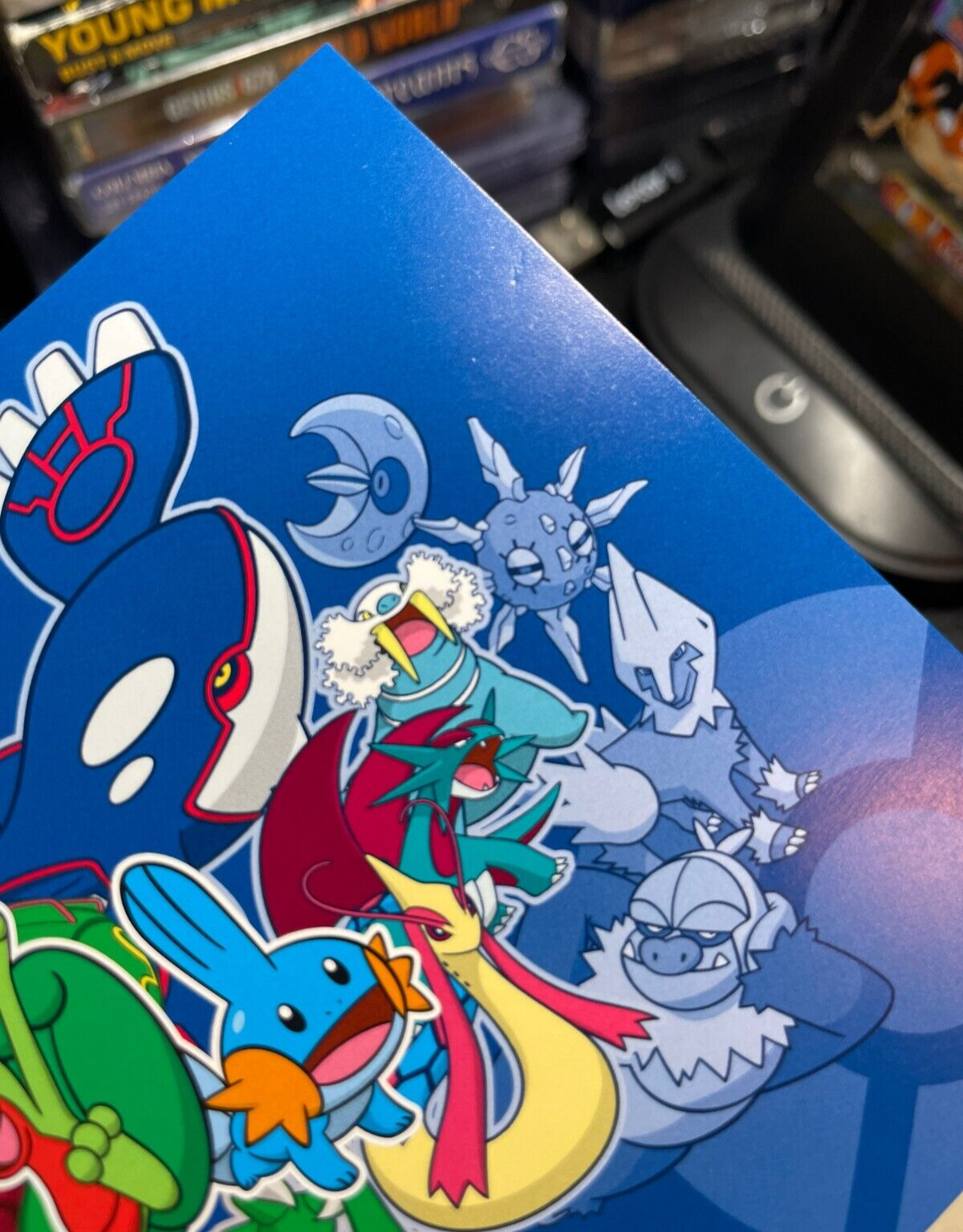 Pokemon Center Postcard Hoenn Ruby Sapphire Rayquaza Groudon etc 5.8" x 4" LP #2