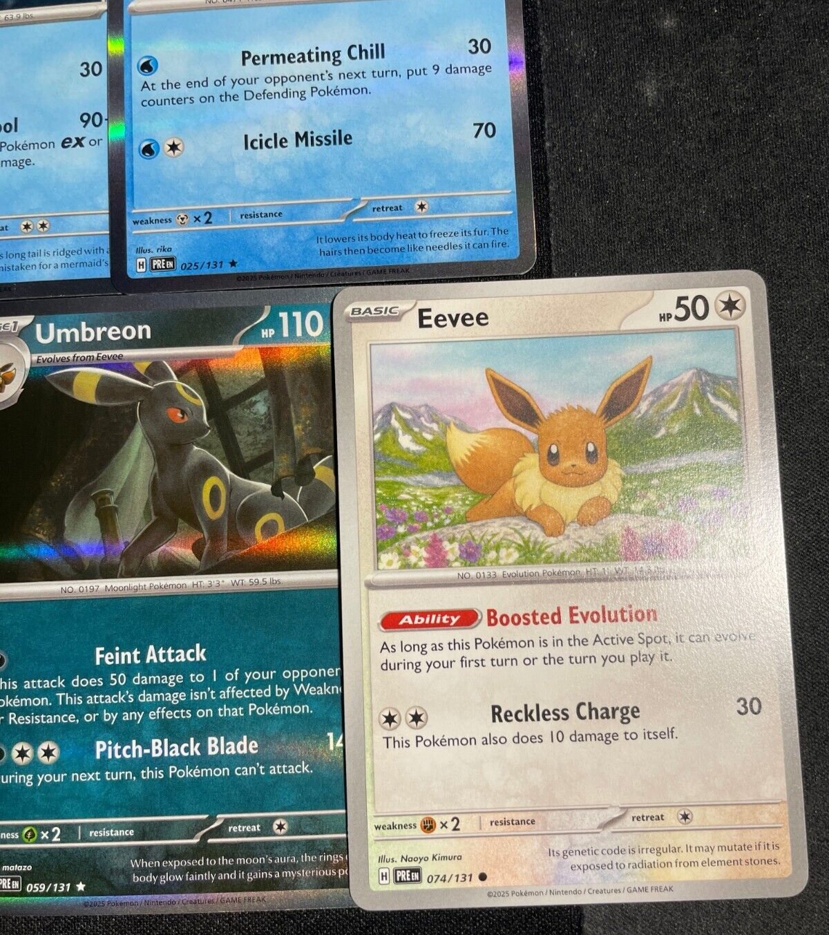 All 8 Eeveelutions Holos & Non Holo Eevee Set - Prismatic Evolutions Pokemon TCG