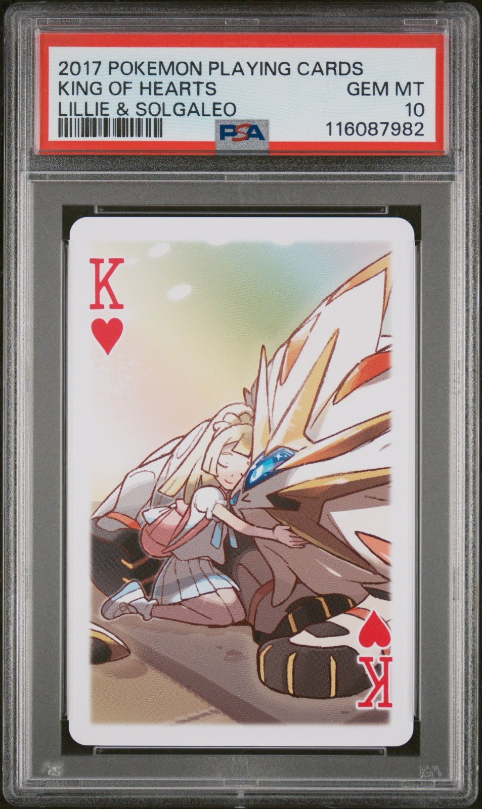 PSA 10 Sequential - Lillie Cosmog Lunala & Solgaleo Hearts Set - Pokemon Poker
