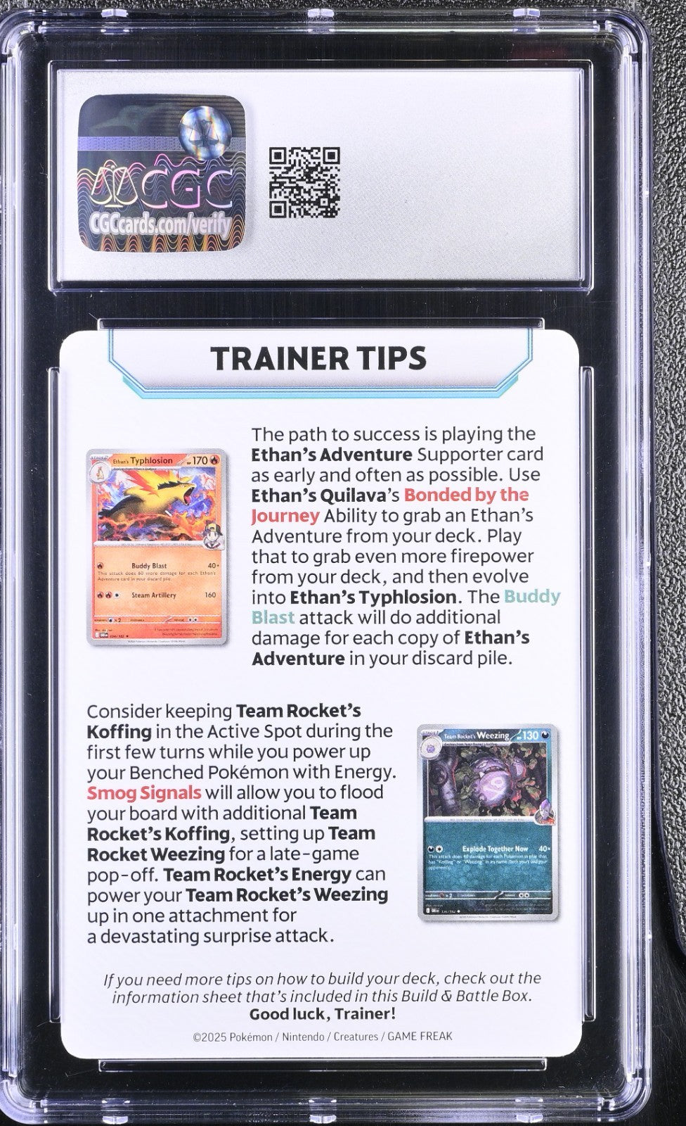 CGC 10 - Garchomp & Cynthia Trainer Tips Insert Card Pokemon Destined Rivals Gem
