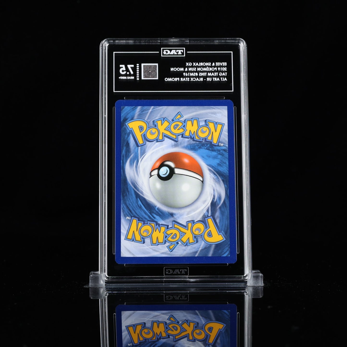 TAG 7.5 Eevee & Snorlax GX SM169 Black Star Promo Sun & Moon Tag Team Tin Komiya
