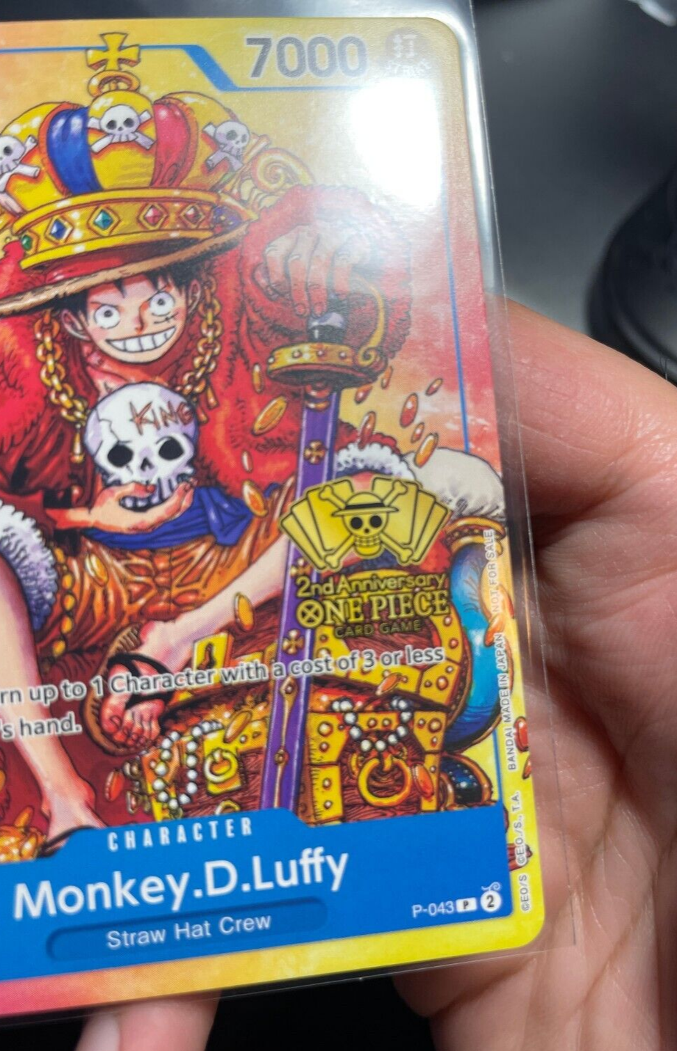 Monkey D. Luffy P-043 2nd Anniversary Promo - One Piece TCG ENGLISH - NM