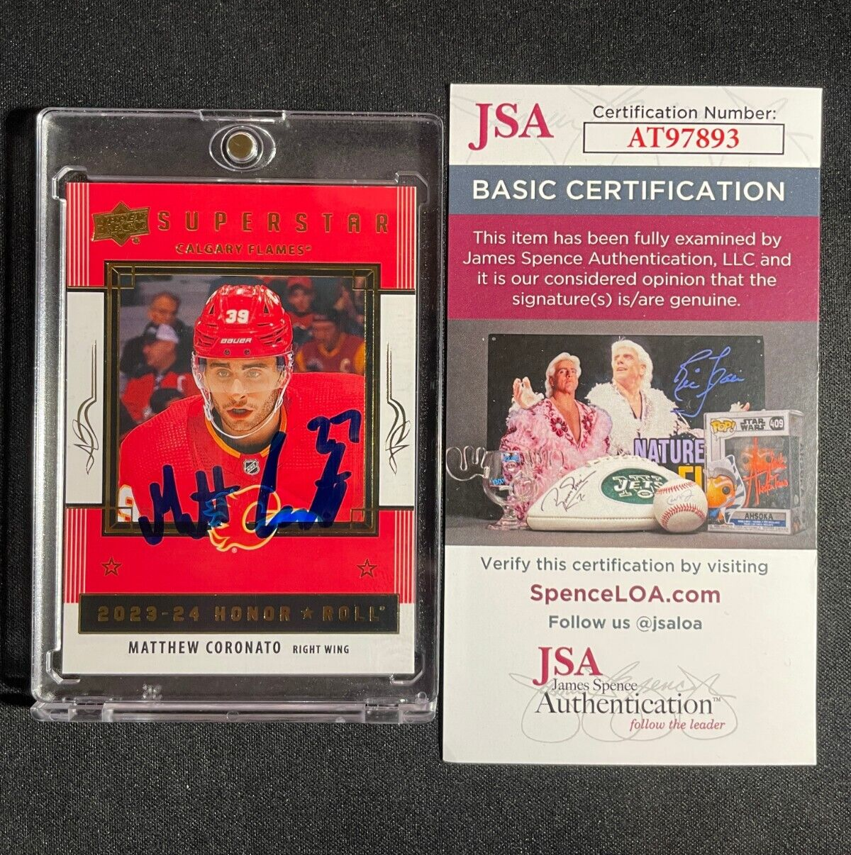 Matthew Coronato #HR37 Honor Roll Rookie 2023-34 Upper Deck Series 2 AUTO JSA LP