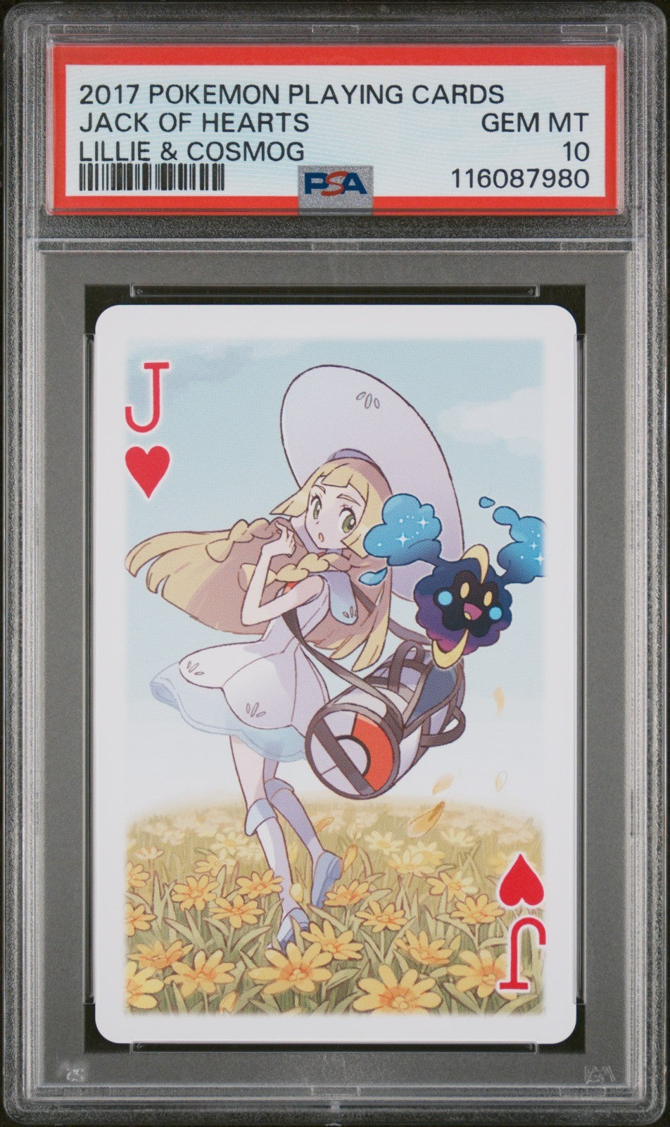 PSA 10 Sequential - Lillie Cosmog Lunala & Solgaleo Hearts Set - Pokemon Poker
