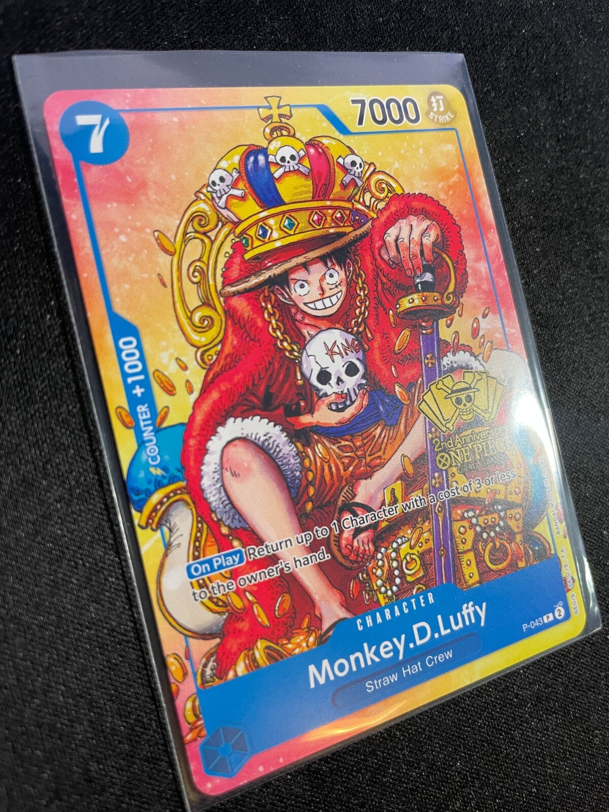 Monkey D. Luffy P-043 2nd Anniversary Promo - One Piece TCG ENGLISH - NM