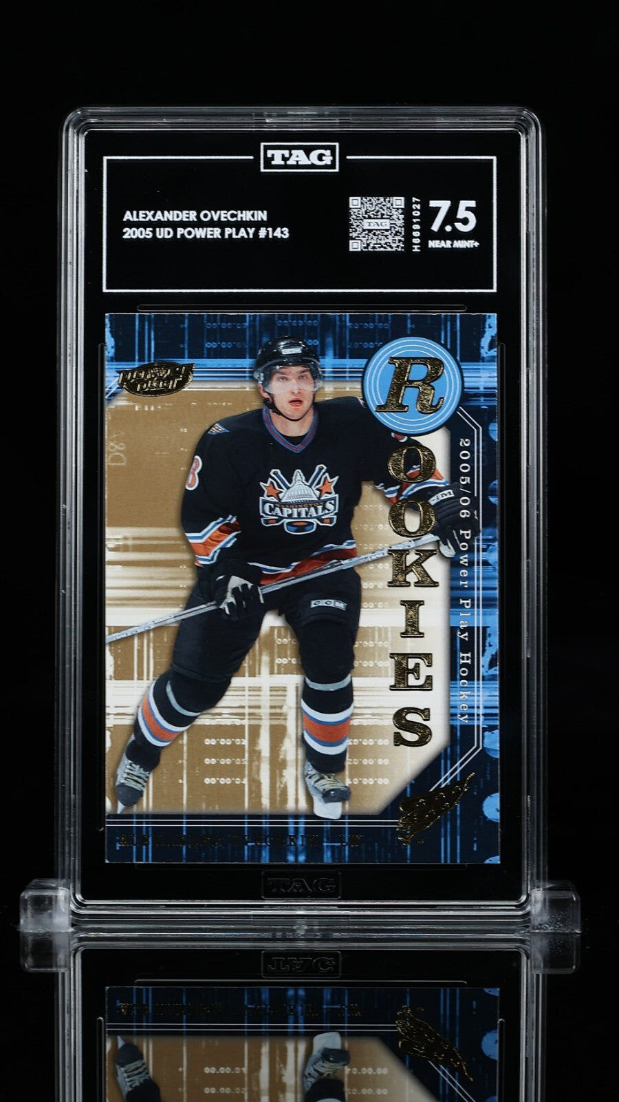 TAG 7.5 - Alexander Ovechkin #143 Rookie RC 2005-06 Upper Deck Power Play Hockey