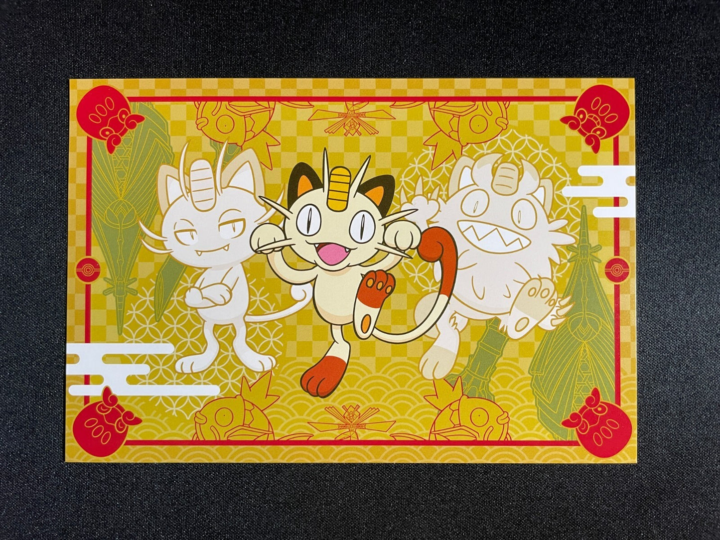 Pokemon Center Postcard - Meowth Alolan & Galarian - 5.8" x 4" NM