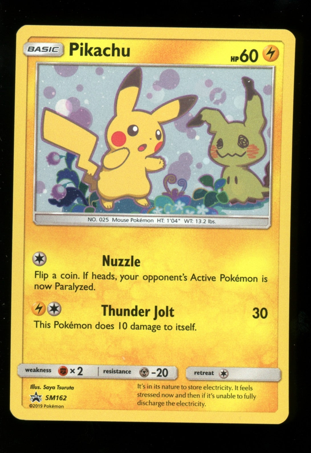Pikachu SM162 Holo Black Star Promo - Pokemon Sun & Moon Team Up Blister - LP