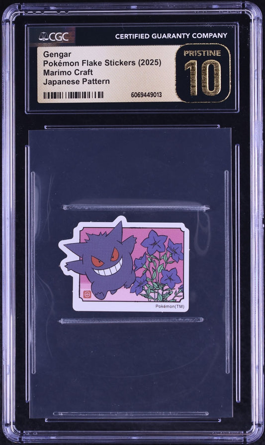CGC 10 Pristine - Gengar Japanese Pattern Sticker - Pokemon Marimo Craft 2025