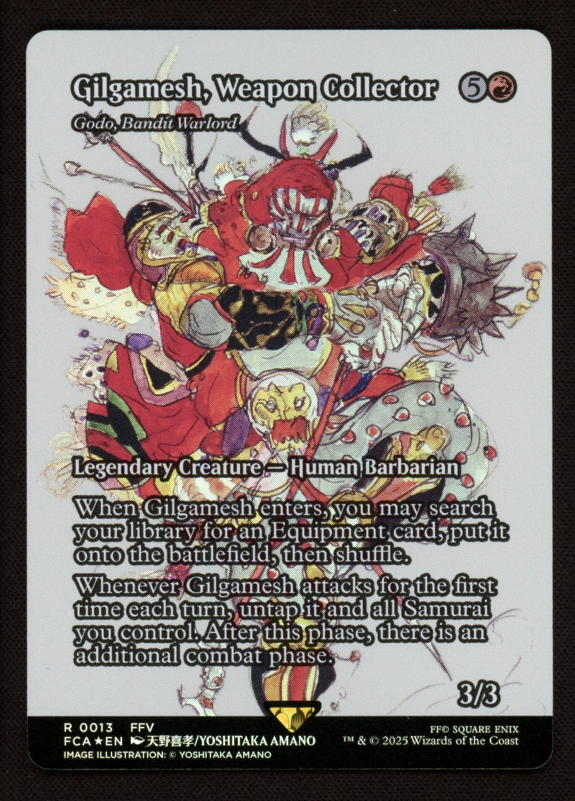 Gilgamesh Weapon Collector 0013 Foil Showcase Final Fantasy Through the Ages MTG
