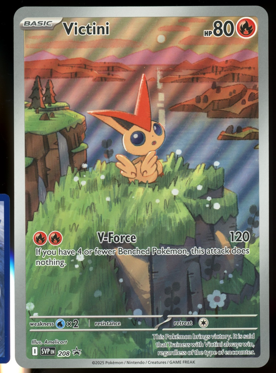 JUMBO Victini 208 SVP Black Star Promo - Pokemon Black Bolt White Flare