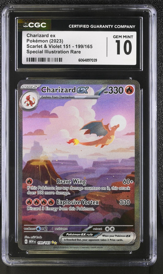 CGC 10 - Charizard ex 199/165 Special Illustration Rare Pokemon 151 English Gem