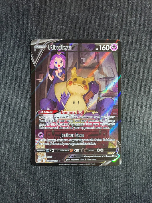 Mimikyu V TG16/TG30 Full Art - Brilliant Stars Trainer Gallery Pokemon - NM