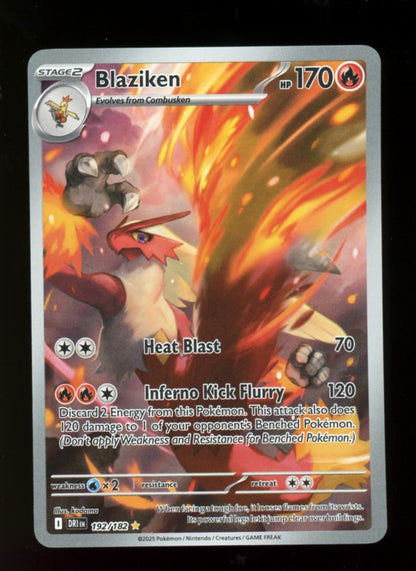 Blaziken 192/182 Illustration Rare - Pokemon Destined Rivals Scarlet Violet NM 1