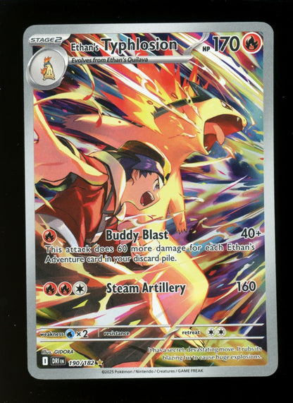 Ethan's Typhlosion 190/182 Illustration Rare - Pokemon Destined Rivals DRI EN NM