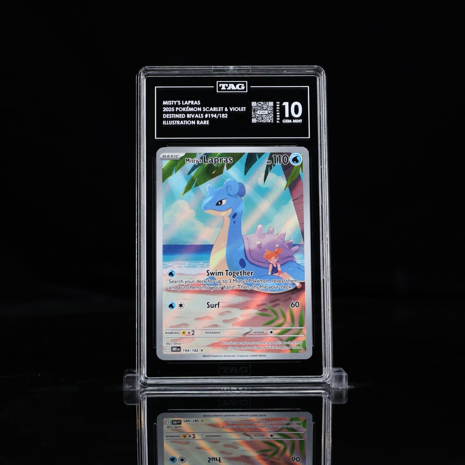 TAG 10 Misty's Lapras 194/182 Illustration Rare Pokemon Destined Rivals Gem Mint