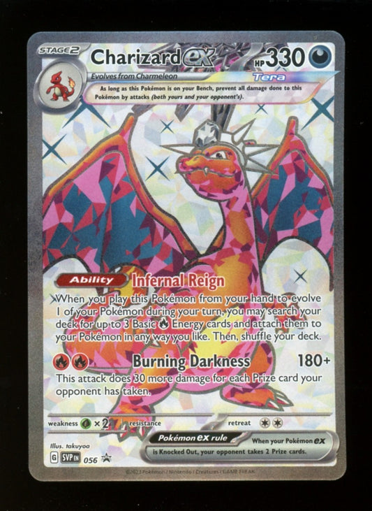 Charizard ex 056 SVP Full Art Tera Black Star Promo - Pokemon Scarlet Violet -LP