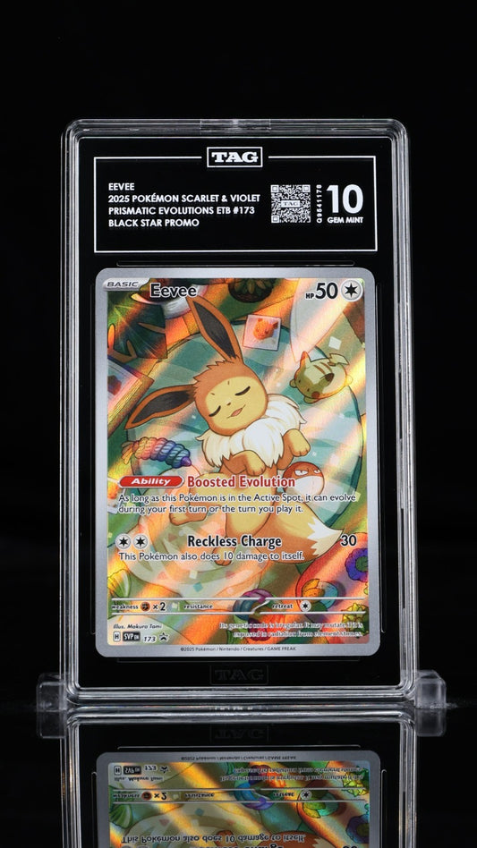 TAG 10 Eevee 173 SVP Black Star Promo Prismatic Evolutions ETB Pokemon Gem Mint
