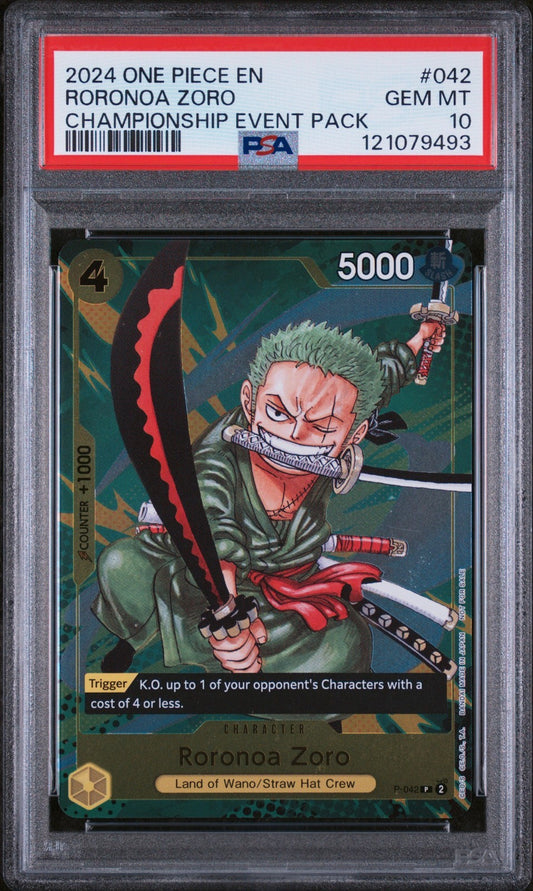 PSA 10 - Roronoa Zoro P-042 Event Pack Volume 3 Promo One Piece English 2024