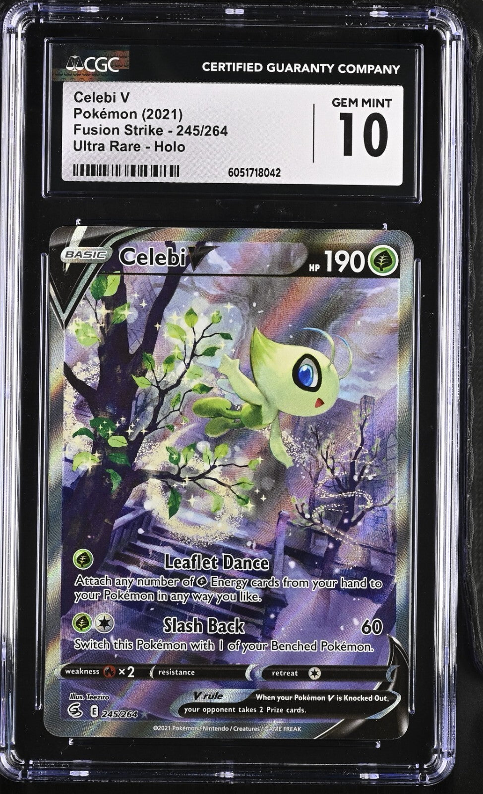 CGC 10 - Celebi V 245/264 Alternate Art - Pokemon Fusion Strike SWSH Gem Mint