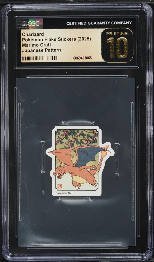 CGC 10 Pristine - Charizard Japanese Pattern Sticker - Pokemon Marimo Craft 2025