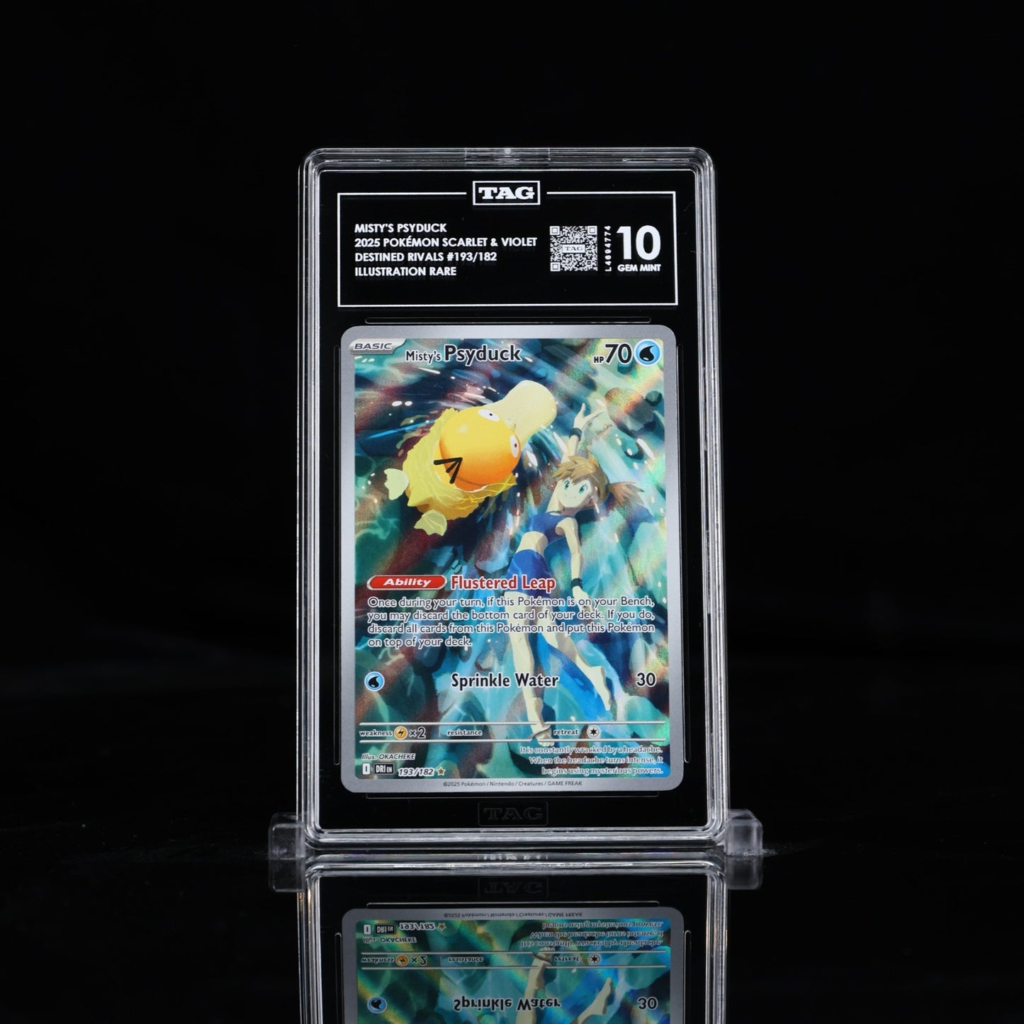 TAG 10 Mistys Psyduck 193/182 Illustration Rare Pokemon Destined Rivals Gem Mint