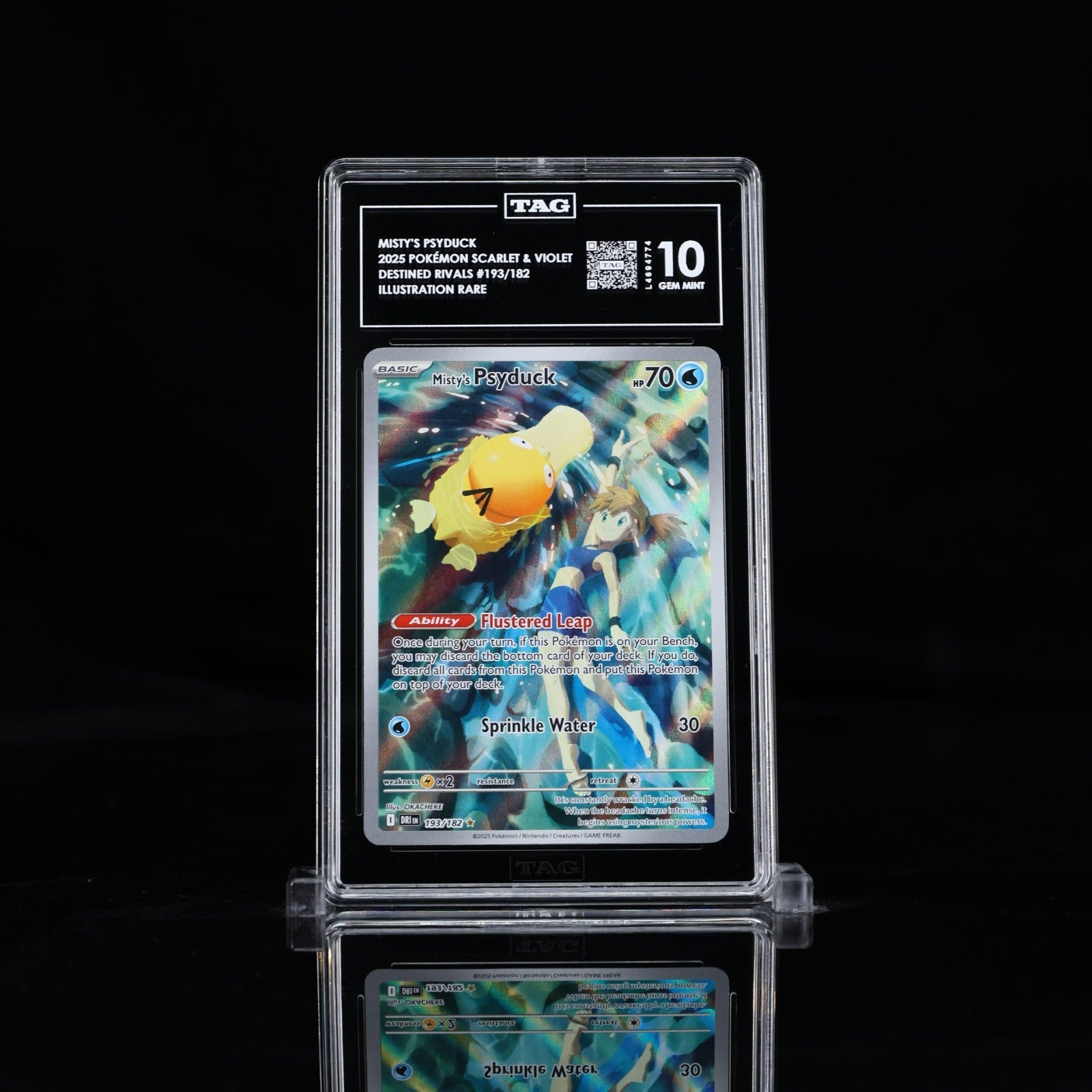 TAG 10 Mistys Psyduck 193/182 Illustration Rare Pokemon Destined Rivals Gem Mint