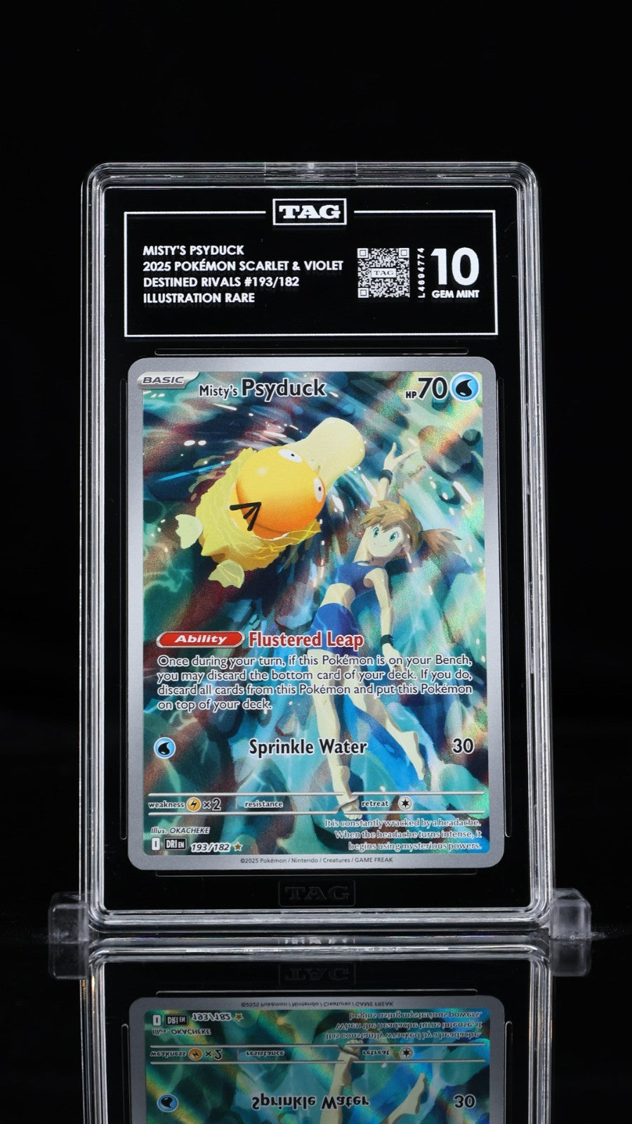 TAG 10 Mistys Psyduck 193/182 Illustration Rare Pokemon Destined Rivals Gem Mint