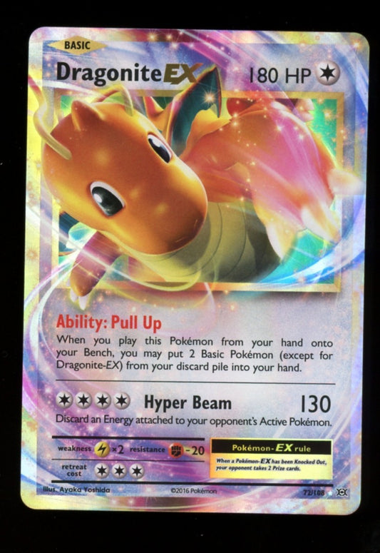 Dragonite EX 72/108 Ultra Rare - Pokemon XY Evolutions 2016 - LP  #2