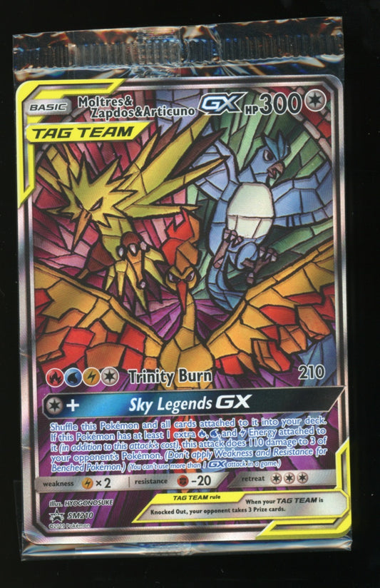Moltres & Zapdos & Articuno GX SM210 Promo - Pokemon Hidden Fates ETB SEALED NM