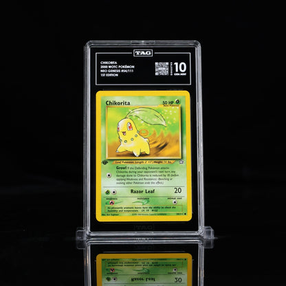 TAG 10 - Chikorita 54/111 1st Edition Common - Pokemon Neo Genesis WOTC Vintage