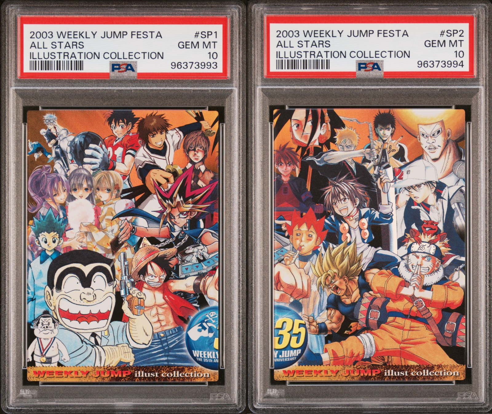 PSA 10 Set - All Stars SP1 & SP2 Weekly Jump Festa Illustration Collection 2004