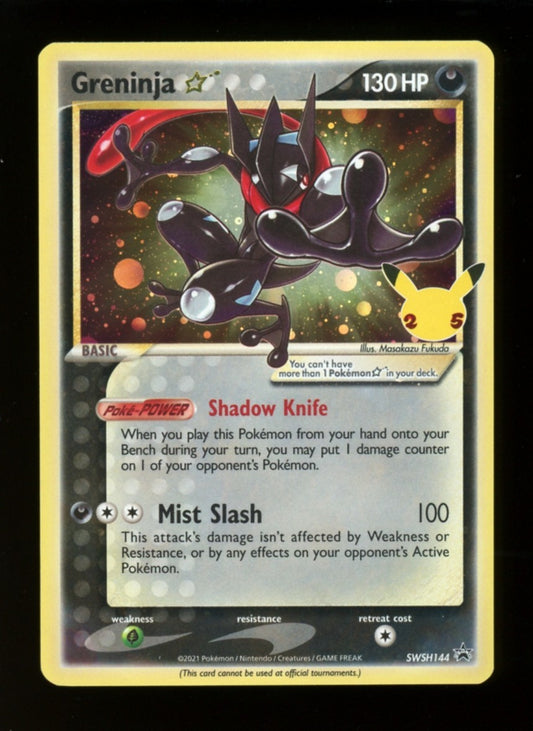Gold Star Greninja SWSH144 Black Star Promo Celebrations ETB Pokemon 25th NM