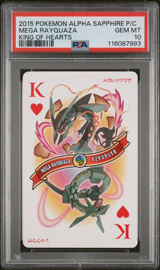 PSA 10 - Mega Rayquaza - Pokemon Alpha Sapphire Poker Playing Card 2015 POP 9!