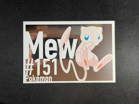 Pokemon Center Postcard - Mew #151 Holofoil - 5.8" x 4" LP