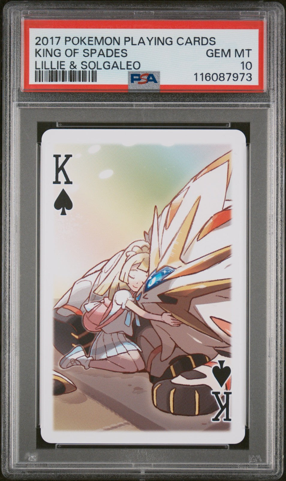 PSA 10 - Lillie & Solgaleo Spades - Lillie & Friends Pokemon Poker Playing Cards