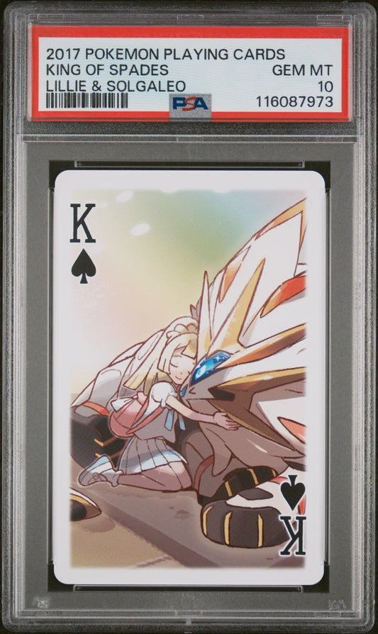 PSA 10 - Lillie & Solgaleo Spades - Lillie & Friends Pokemon Poker Playing Cards