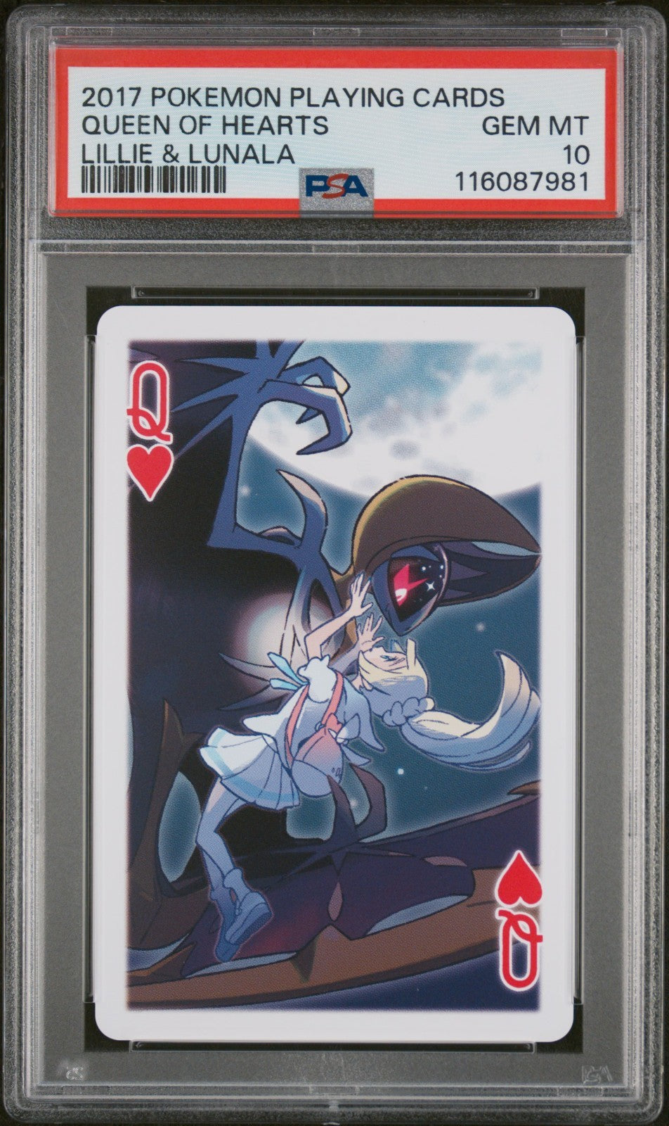 PSA 10 Sequential - Lillie Cosmog Lunala & Solgaleo Hearts Set - Pokemon Poker