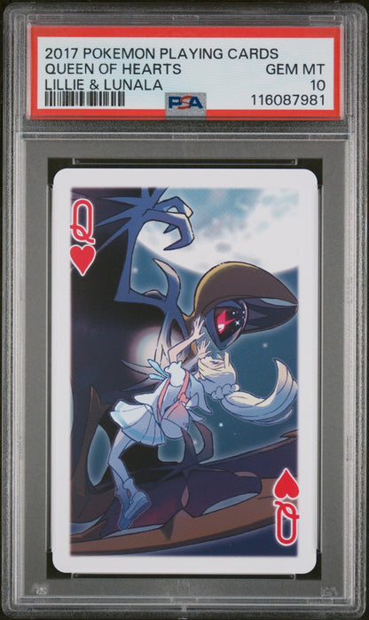 PSA 10 Sequential - Lillie Cosmog Lunala & Solgaleo Hearts Set - Pokemon Poker