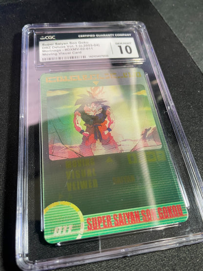 CGC 10 - Super Saiyan Goku #011 3D Morinaga Dragon Ball Z Wafer Cards Part 1 Gem