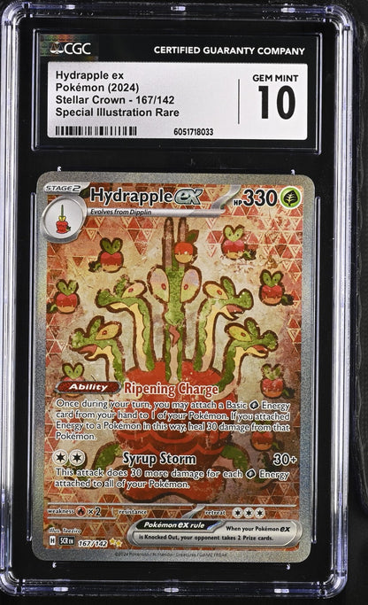 CGC 10 - Hydrapple ex 167/142 Special Illustration Rare Stellar Crown Pokemon