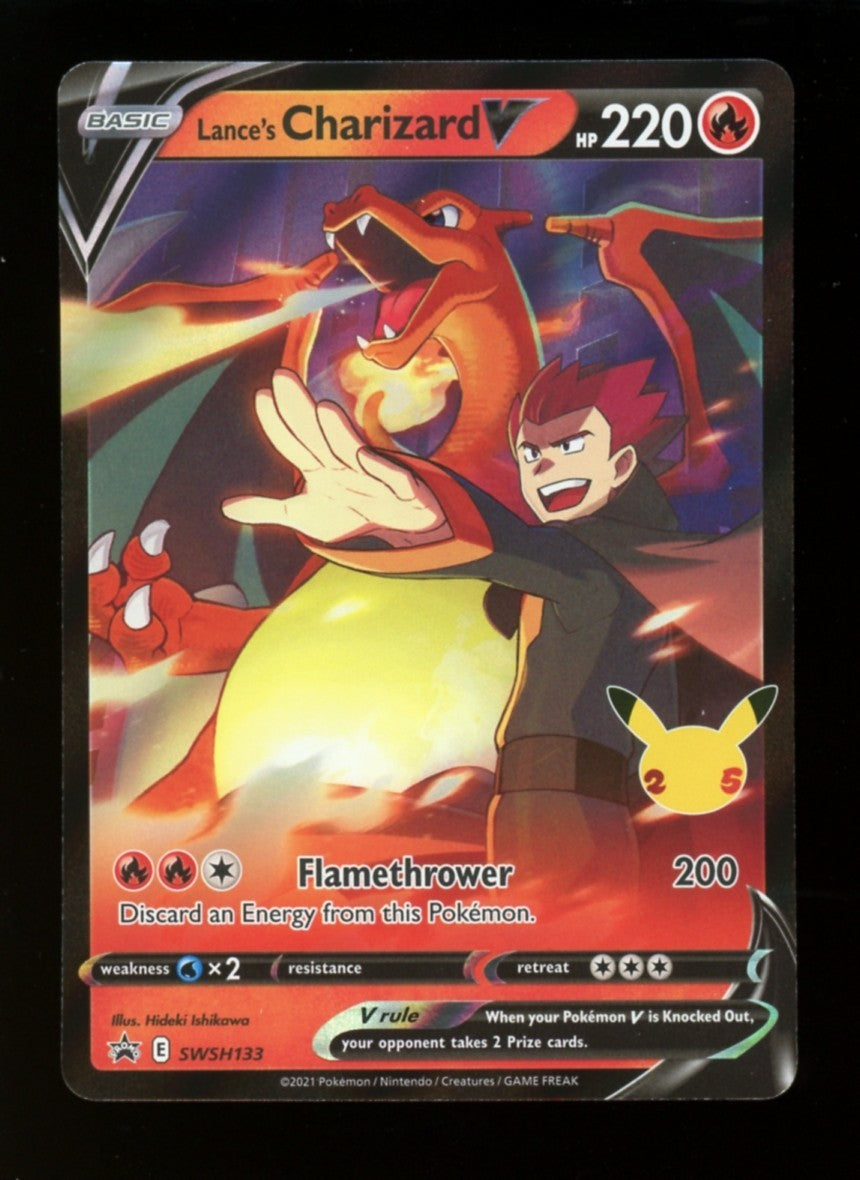 Lance's Charizard V SWSH133 Black Star Promo Celebrations Pokemon 25th Anniv. NM